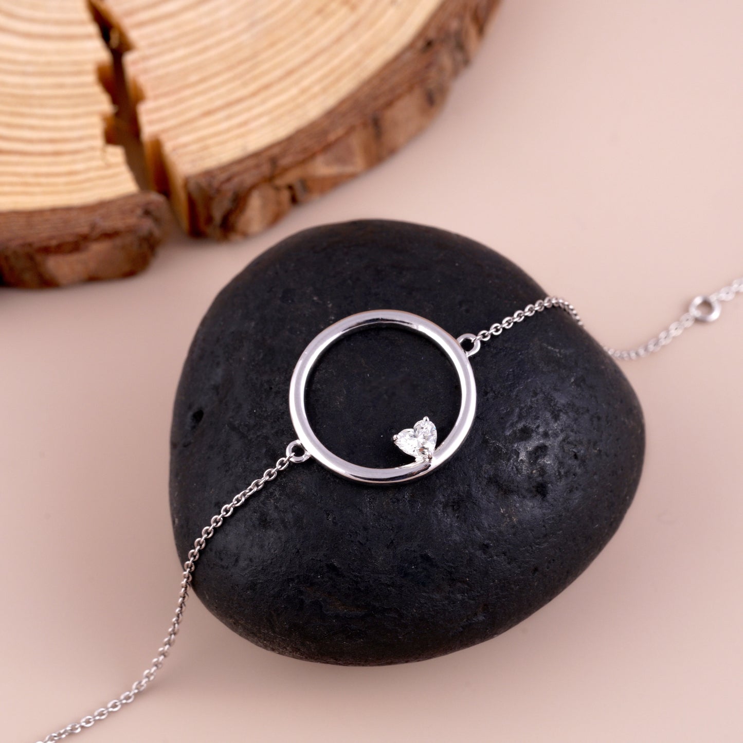 Heart Shape Lab Diamond Bracelet