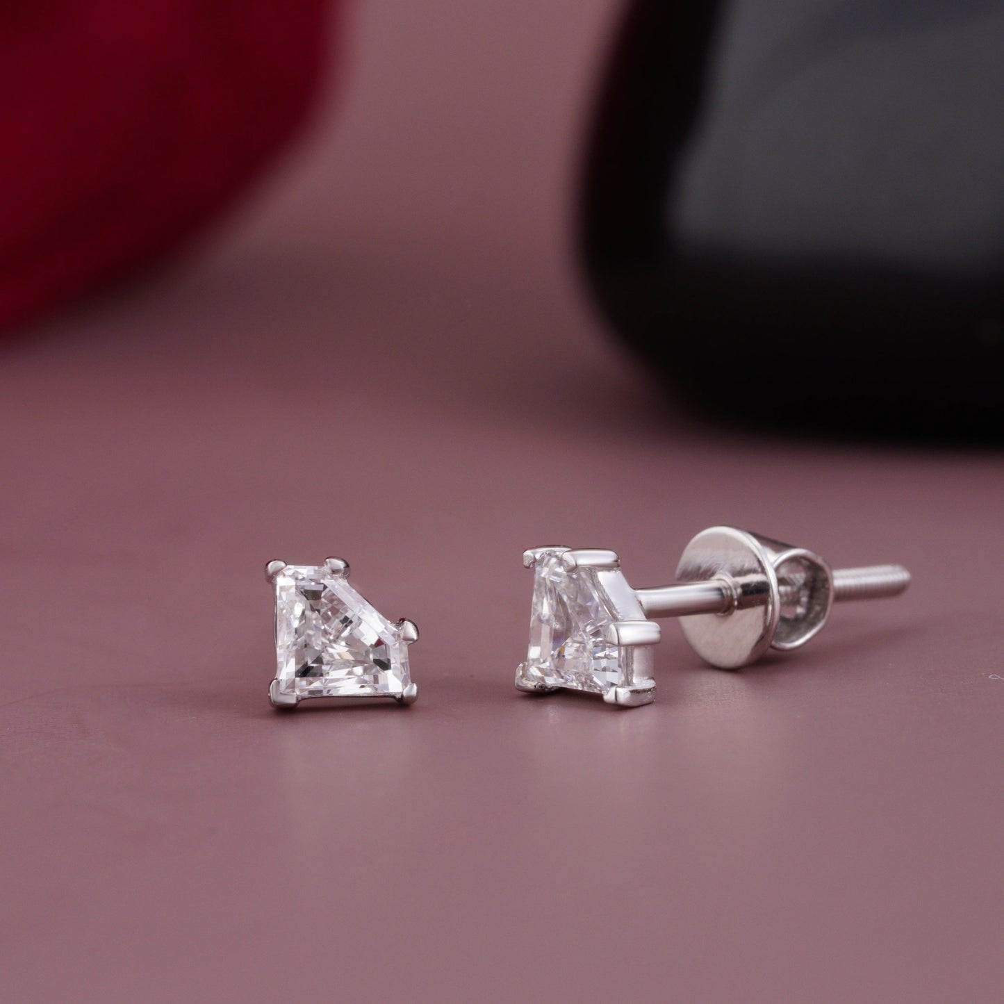 Fancy Diamond Shaped Earrings Stud
