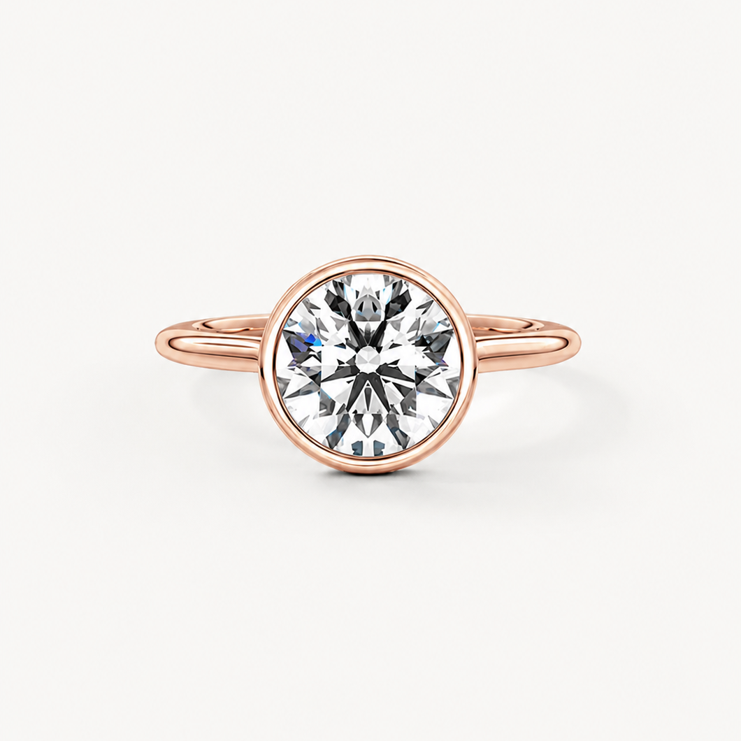 Bezel Set Classic Solitire Ring