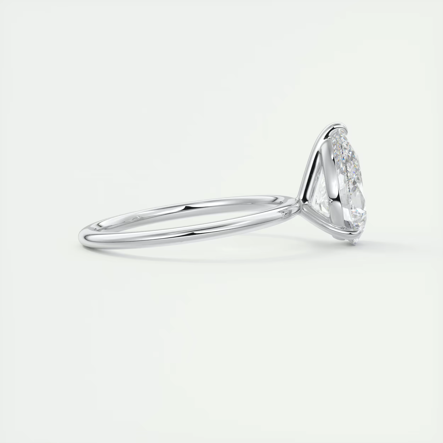 1.5 Carat Pear Shaped Lab Grown Diamond Ring