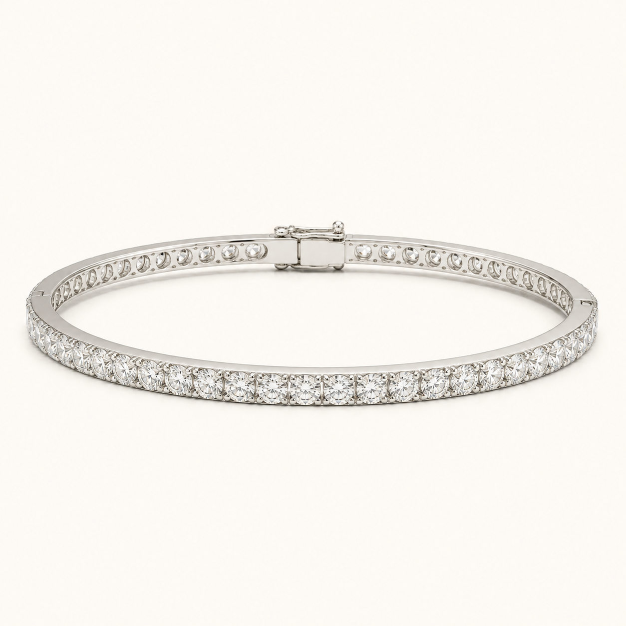 Lab grown diamond bangles