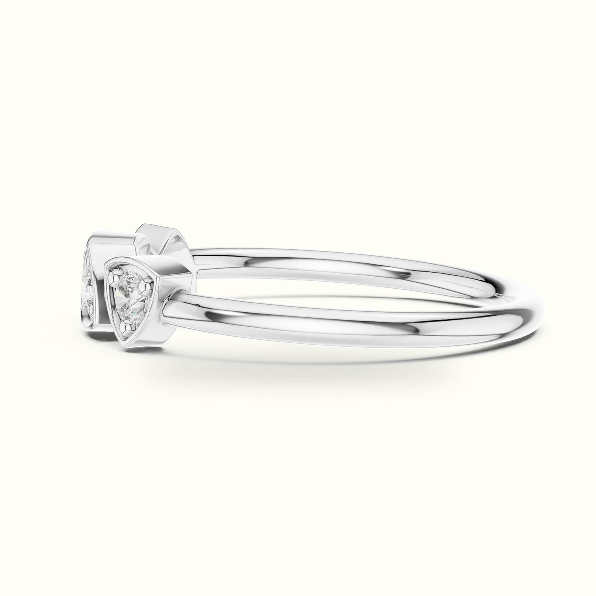 Round Station Lab-Grown Diamond Multi-Stone Ring — White gold, view 3 | Crystal N Cuts