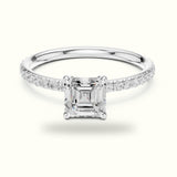 Four-Prong Asscher Lab-Grown Diamond Solitaire Ring
