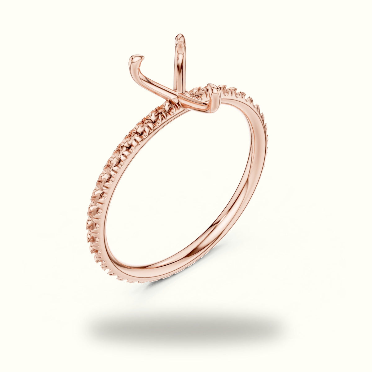 Pear Shape Lab-Grown Diamond Solitaire Ring — Rose gold, view 2 | Crystal N Cuts