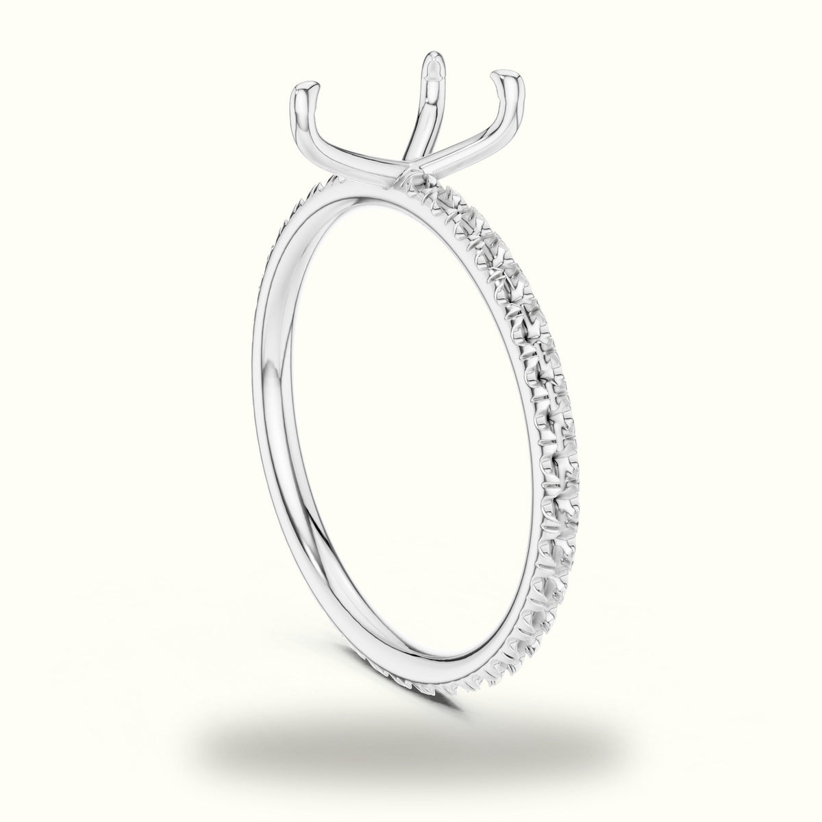 Pear Shape Lab-Grown Diamond Solitaire Ring — White gold, view 1 | Crystal N Cuts