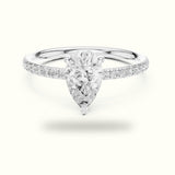 Pear Shape Lab-Grown Diamond Solitaire Ring