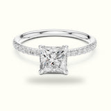Princess Peg Head Lab-Grown Diamond Solitaire Ring