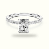Radiant Peg Head Lab-Grown Diamond Solitaire Ring