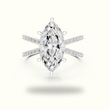 Marquise Lab-Grown Diamond Split Shank Solitaire Ring