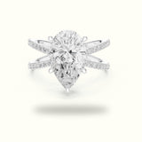 Pear Cut Split Shank Solitaire Ring - SKU 25 PE