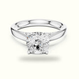Cushion Cathedral Lab-Grown Diamond Solitaire Ring