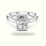 Radiant Cathedral Lab-Grown Diamond Solitaire Ring
