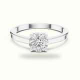 Round Basket Lab-Grown Diamond Solitaire Ring