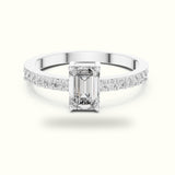 Emerald Basket Lab-Grown Diamond Solitaire Ring
