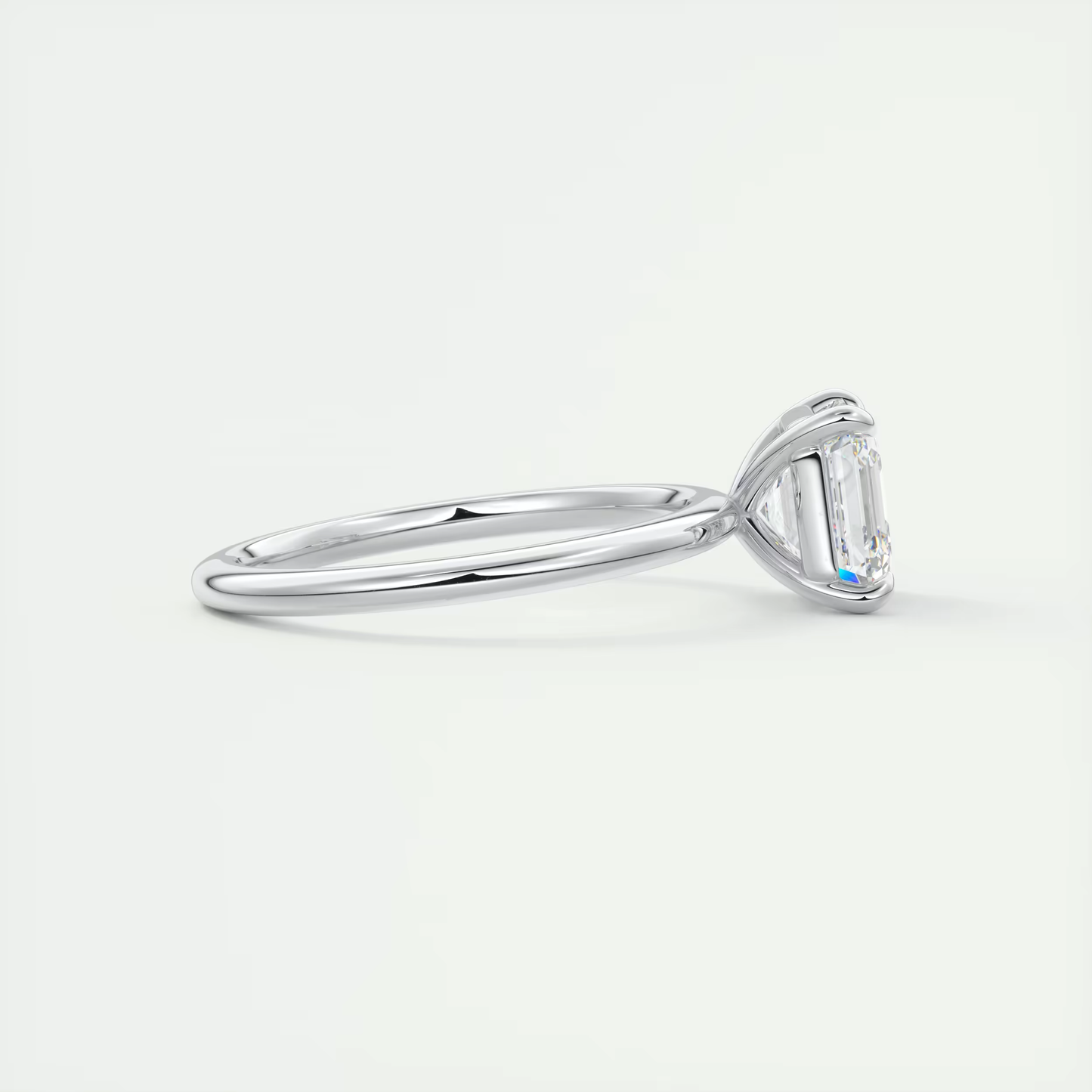 Lab Created Asscher Cut Diamond Ring 2 Carat