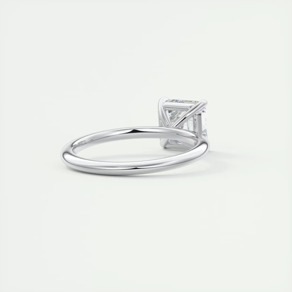 Lab Created Asscher Cut Diamond Ring 2 Carat