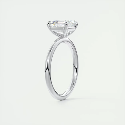 Lab Created Asscher Cut Diamond Ring 2 Carat