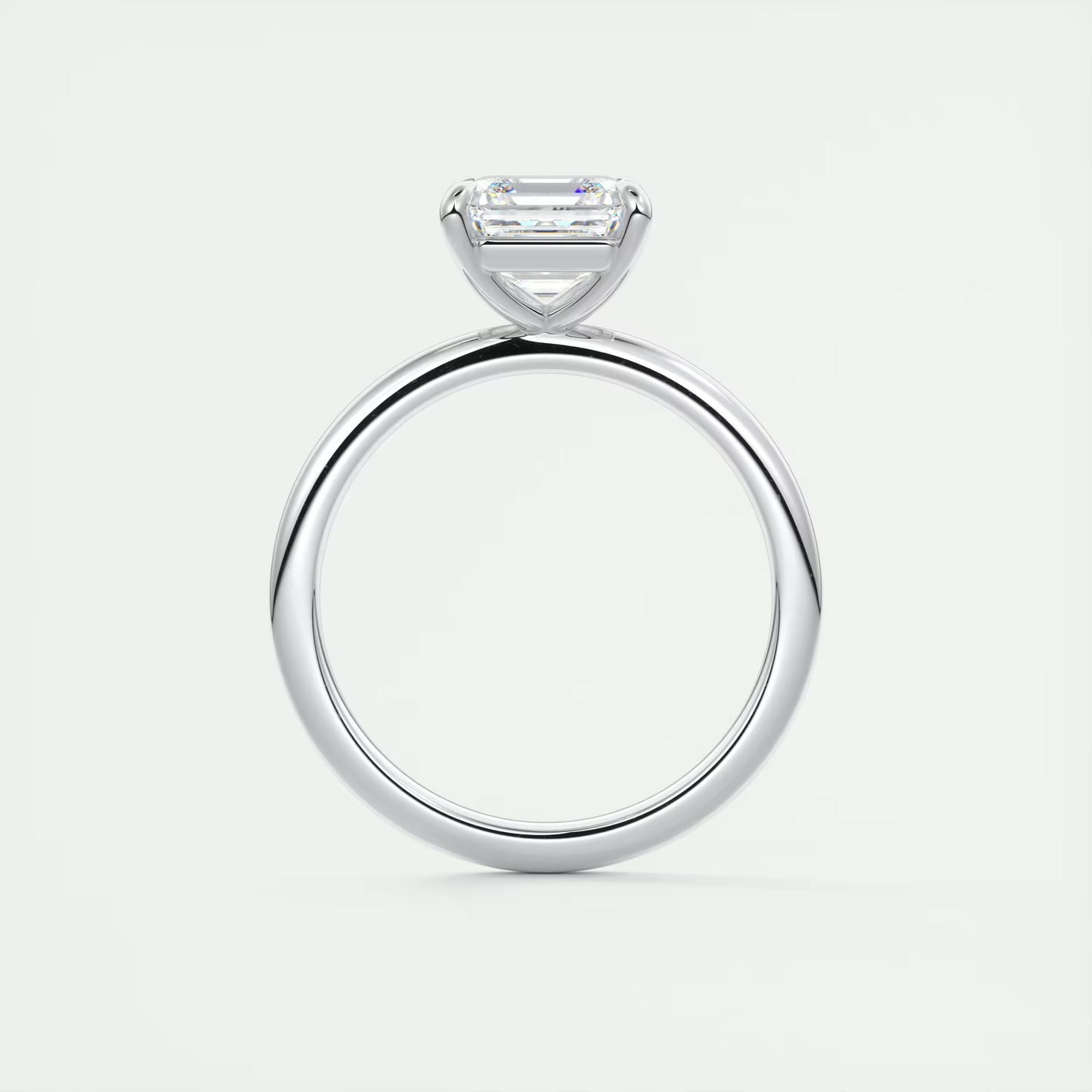 Lab Created Asscher Cut Diamond Ring 2 Carat