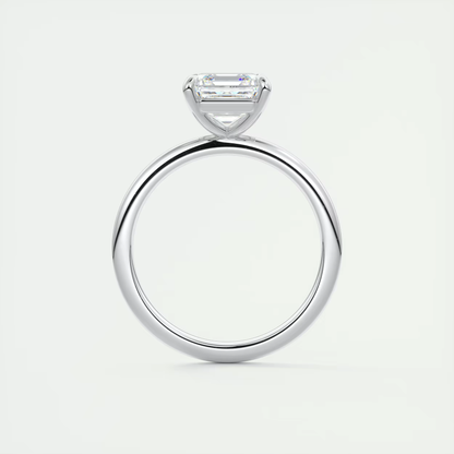 Lab Created Asscher Cut Diamond Ring 2 Carat