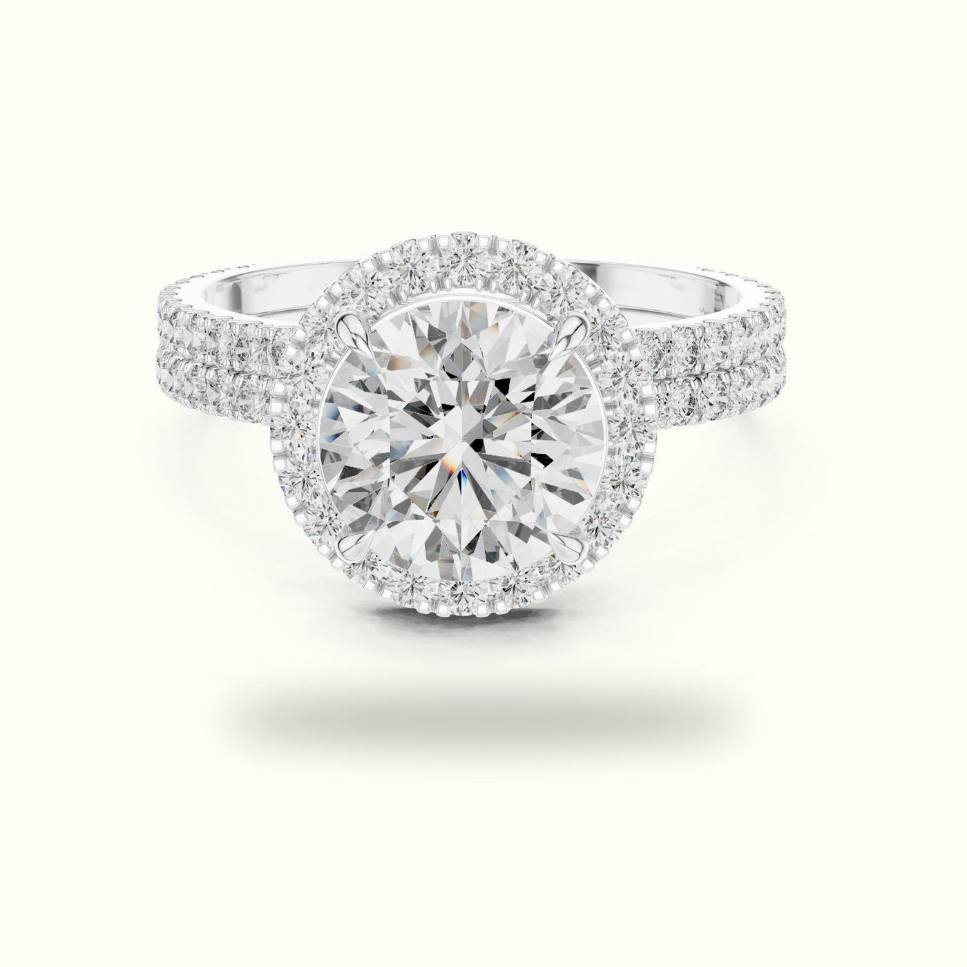 Round Halo Lab Grown Diamond Ring