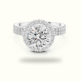 Classic Four-Prong Round Lab-Grown Diamond Halo Ring