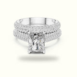 Radiant Solitaire Lab-Grown Diamond Ring with Band