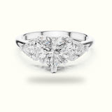 Heart Three-Stone Lab-Grown Diamond Ring