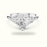 Pear Basket Lab-Grown Diamond Three Stone Ring