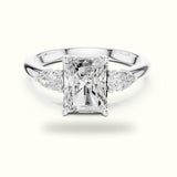 Radiant Basket Lab-Grown Diamond Three Stone Ring