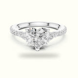 Heart Basket Lab-Grown Diamond Three Stone Ring