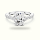 Oval Three-Stone Lab-Grown Diamond Ring