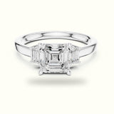 Asscher Three-Stone Lab-Grown Diamond Ring