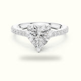 Heart Lab Grown lab-grown diamond Solitaire Engagement Ring
