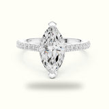 Marquise Lab Grown lab-grown diamond Basket Solitaire Engagement Ring