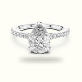 Pear Lab-Grown Diamond Solitaire Engagement Ring DDLR-039
