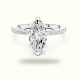 Marquise Corner Prong Lab-Grown Solitaire Ring