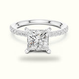 Princess Cathedral Lab-Grown Diamond Solitaire Ring