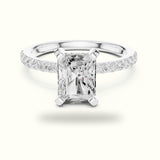 Radiant Corner Prong Lab-Grown Solitaire Ring