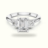 Emerald Three-Stone Lab-Grown Diamond Ring