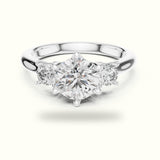 Round Three-Stone Lab-Grown Diamond Ring