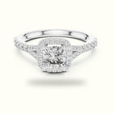 Cushion Halo Lab-Grown Diamond Ring