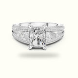 Radiant Vintage Style Lab-Grown Diamond Ring