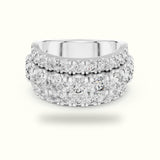 Round Multi-Row Lab-Grown Diamond Ring