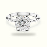 Four-Prong Round Peg Head Lab-Grown Diamond Solitaire Ring