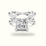 Princess Solitaire Split Shank Lab-Grown Diamond Ring