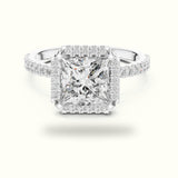Princess Halo Lab-Grown Diamond Ring