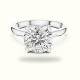 Four-Prong Round Peg Head Lab-Grown Diamond Solitaire Ring