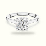 Round Cathedral Solitaire Basket Lab-Grown Diamond Ring