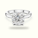 Round Cathedral Lab-Grown Diamond Solitaire Ring
