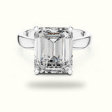 Four-Prong Emerald Peg Head Lab-Grown Diamond Solitaire Ring